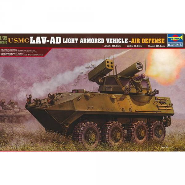 Military vehicle model: USMC LAV-AD light armored air defense vehicle  - Trumpeter-TR00393