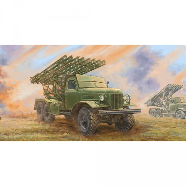 Maquette véhicule militaire : Véhicule lance-roquettes soviétique 2B7 BM-13 NM  - Trumpeter-TR01075