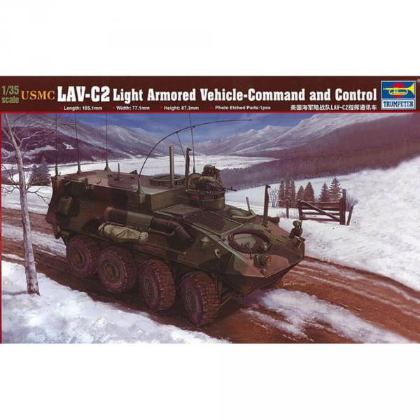 Maquette véhicule militaire : Véhicule blindé léger USMC LAV-C2  - Trumpeter-TR00371