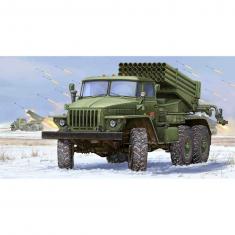 Maquette véhicule militaire : Camion lance-roquettes russe BM-21