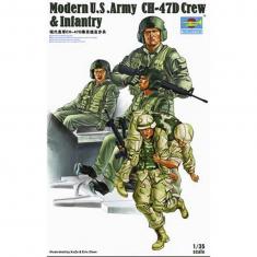 Modern U.S. Army CH-47D Crew & Infantry - 1:35e - Trumpeter