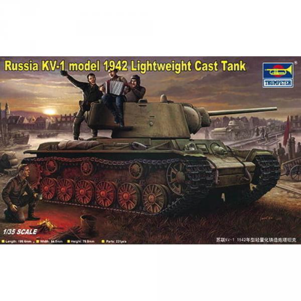 Modellpanzer: Russischer Panzer KV-1 Modell 1942  - Trumpeter-TR00360