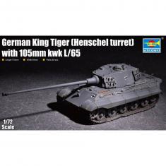 Maquette char : German King Tiger (Tourelle Henschel) avec 105mm kWh L/65
