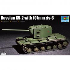 Maquette char : Char russe KV-2 with 107mm zis-6 