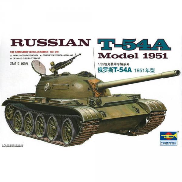Model tank: Russian tank T-54A (1951) - Trumpeter-TR00340