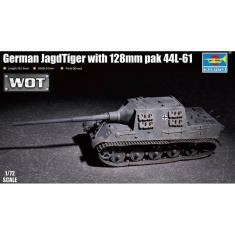 Maqueta de tanque: JagdTiger alemán con 128 mm pal 44L-61 