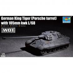 Modellpanzer: Deutscher Königstiger (Porsche Turret) mit 105mm kWh L / 68