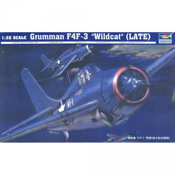 Maquette avion : Grumman F4F-3 ''Wildcat'' (late)  - Trumpeter-TR02225