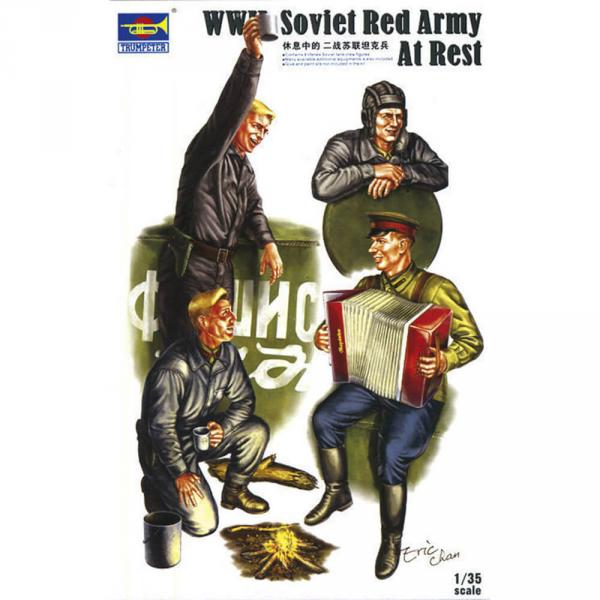 Figurines militaires : Soldats de char soviétique WWII  - Trumpeter-TR00413