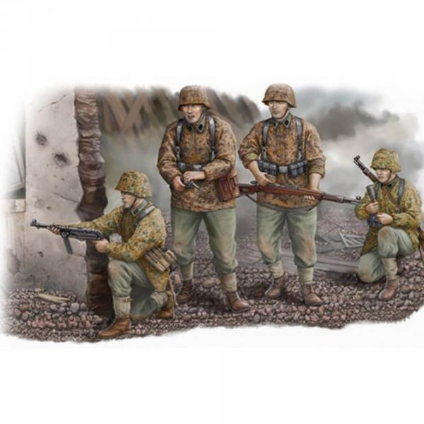 Figurines militaires : Equipe d'assaut Waffen SS  - Trumpeter-TR00405