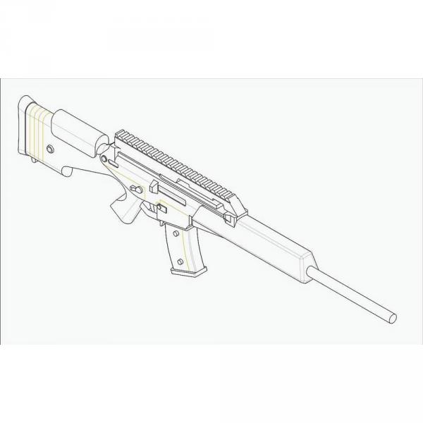 Militärisches Zubehör: Auswahl deutscher SL8 2Ii Schusswaffen (6 Pistolen)  - Trumpeter-TR00522