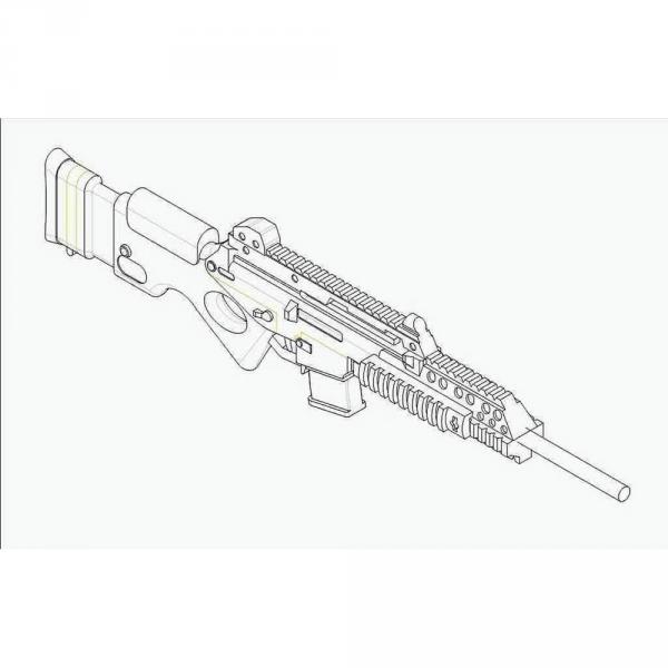 Accesorios militares: selección de armas de fuego alemanas SL8 RAS (6 pistolas)  - Trumpeter-TR00520