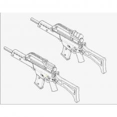 Accesorios militares: selección de armas de fuego alemanas G36KE / 36K (4 pistolas)