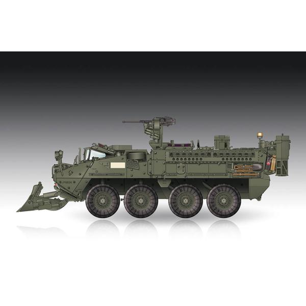 Maquette véhicule militaire : Véhicule M1132 Stryker Engineer Squad avec SOB - Trumpeter-7456