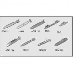Accesorios militares: conjunto de armas de aviación estadounidense - Bombas guiadas