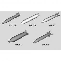 Accessoires militaires : Set d'armement aviation américaine - MIssiles