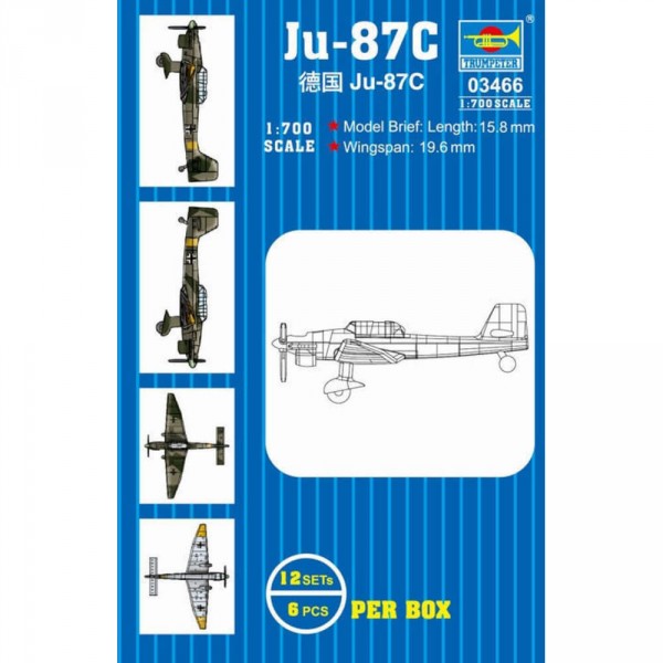 Maquettes avions : Set 12 mini avions Ju-87 - Trumpeter-TR03466