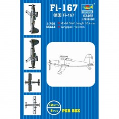 Maquetas de aviones: Juego de 12 mini aviones Fi-167