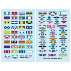 Accessories for model ships: WWII flags set