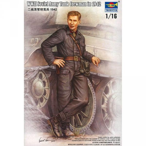 WWII Soviet Army Tank Crewman 1942 - 1:16e - Trumpeter - Trumpeter-TR00701