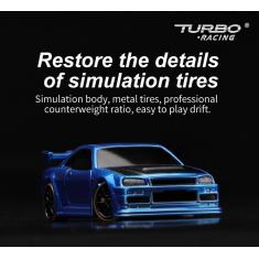 Micro Drift Bleu 1/76 Turbo Racing