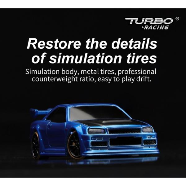 Micro Drift Bleu 1/76 Turbo Racing - TB-C64-BL