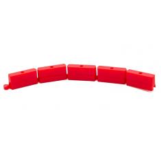 Elements de rail en plastique Rouge pour piste turbo Racing (50 pcs)