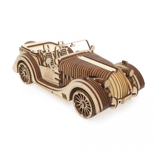 Wooden model car: Roadster VM-01, mechanical model - Ugears-8412081