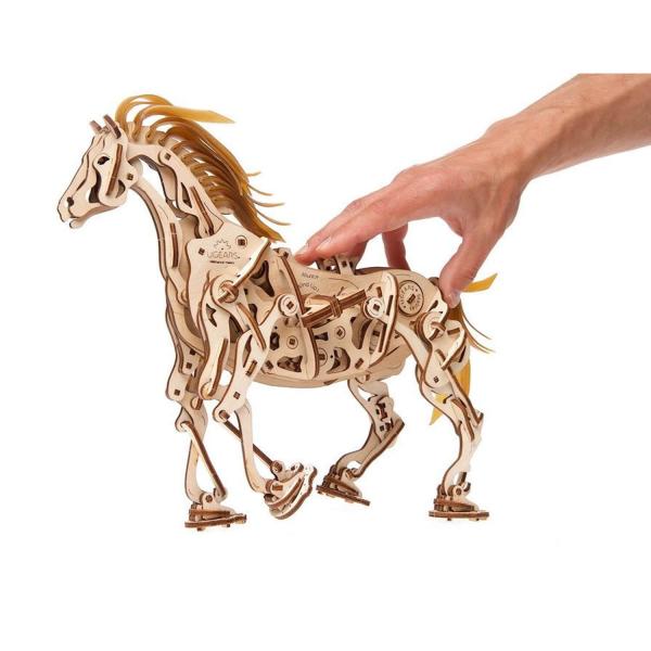 Maquette 3D Mécanique Cheval En Bois – À Assembler Sans Colle – 14 Cm – Cadeau Adulte Enfant Dès 8 Ans