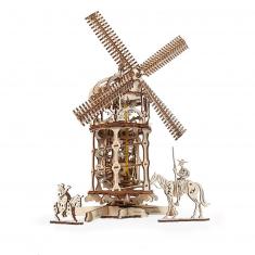 Maquette en bois : Moulin à vent, modèle mécanique
