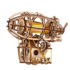 Maquette en bois : Dirigeable mécanique Steampunk