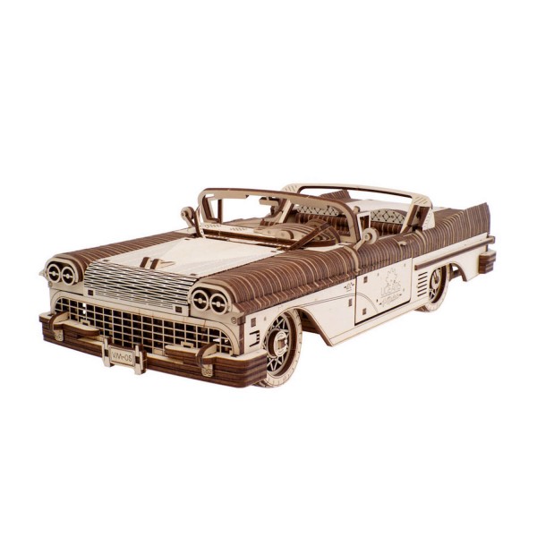 Wooden model car: Cabriolet VM-05, mechanical model - Ugears-8412096