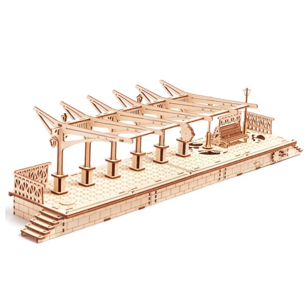 Maquette en bois : Quai de gare, modèle mécanique - Ugears-8412024