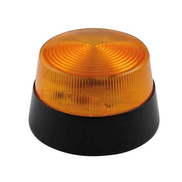 FLASH STROBOSCOPIQUE À LED - AMBRE - 12 VCC - ø 77 mm - VEL-HAA40AN