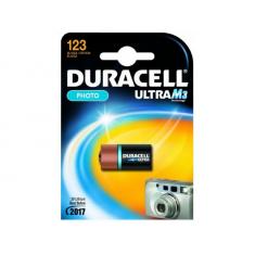 Duracell Batterie Lithium Photo CR123A 3V Ultra Blister (1-Pack) 123106