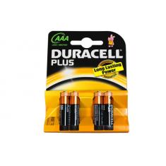 Pack de 4 piles Duracell Plus MN2400/LR03 Micro AAA