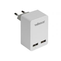 CHARGEUR AVEC DOUBLE CONNEXION USB 5 V - 3.4 A max. (2.4 + 1 A)