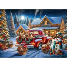 Puzzle 1000 pieces : Golden Christmas 