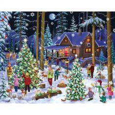 Puzzle 1000 pieces : Christmas Retreat 