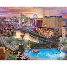 Puzzle 1000 pièces : Crépuscule à Las Vegas