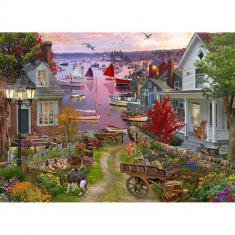 Puzzle 1000 pieces : Evening in the Harbour 