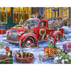 Puzzle 1000 pièces : Un Noël pour les chats