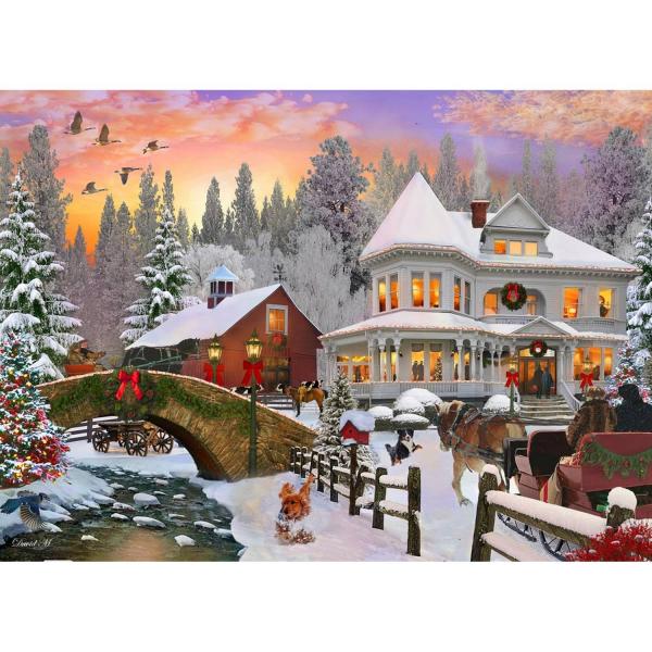 Puzzle 1000 pieces : Country Christmas  - VC1215