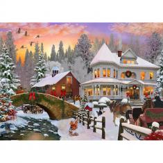 Puzzle 1000 piezas: Navidad campestre