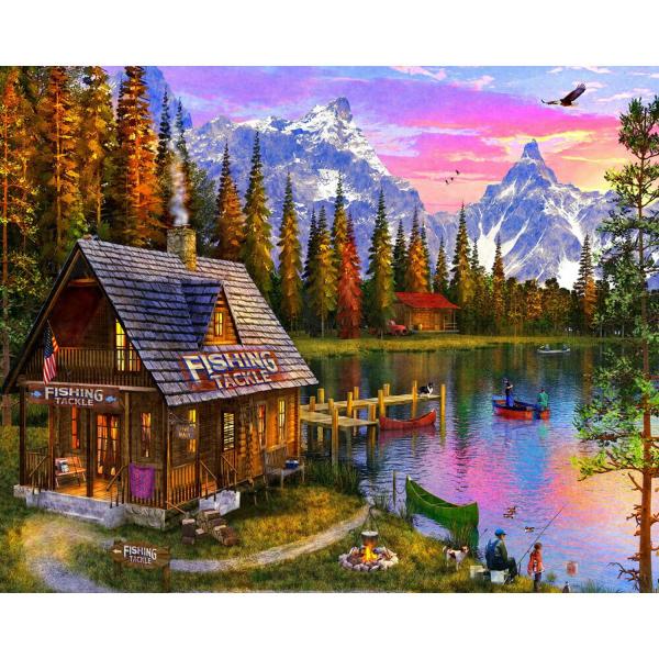 Puzzle 1000 pieces : The Fishing Hut  - VC1150