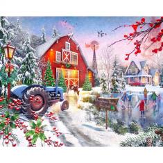 Puzzle 1000 pieces : Christmas Skaters 