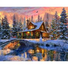 Puzzle 1000 Teile: Weihnachten in den Rockies