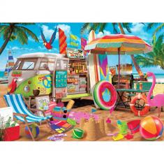 Puzzle 1000 pièces : Camping-car de plage