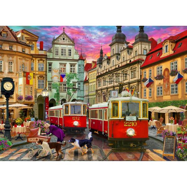 Puzzle 1000 pieces : Prague Trolleys  - VC1287