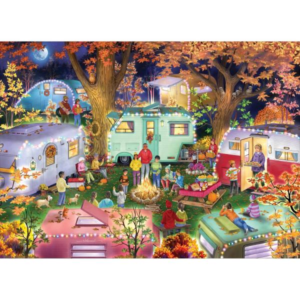 Puzzle 1000 pieces : Camping in the Fall  - VC1297